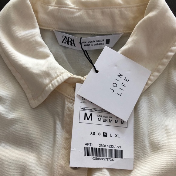 ZARA Basic Collared Shirt With Pockets - Picture 9 of 10